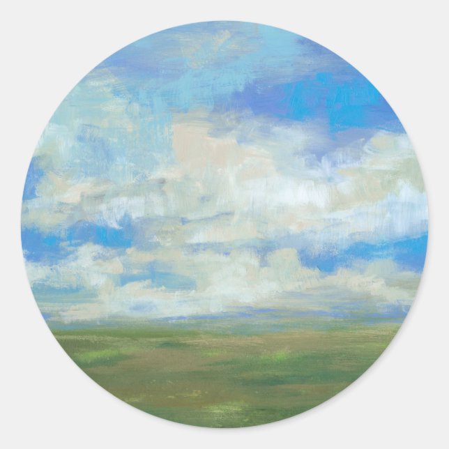 Pegatina Redonda Día brillante (Anverso)