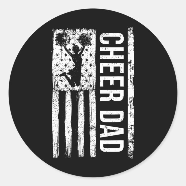 Pegatina Redonda Día C de los Padres de la Bandera Estadounidense (Anverso)