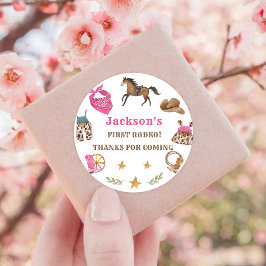 Pegatina Redonda Día de Aniversario Occidental - Clase