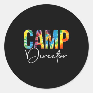 Pegatina Redonda Día de Apreciación del tinte del director del camp