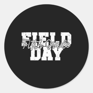 Pegatina Redonda Día de Campo 2022 Niños de quinto grado maestros d