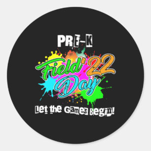 Pegatina Redonda Día de campo previo al K 2022 que comiencen los ju