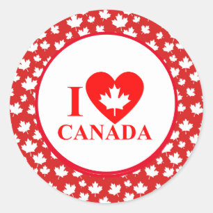 Pegatina Redonda Día de Canadá