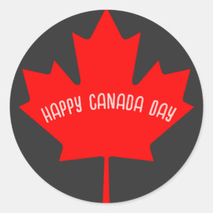 Pegatina Redonda Día de Canadá