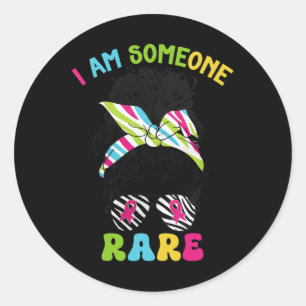 Pegatina Redonda Día de Concienciación sobre Enfermedades Raras Soy
