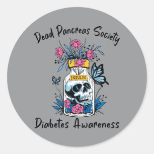Pegatina Redonda Día de Concienciación sobre la Diabetes del Club d