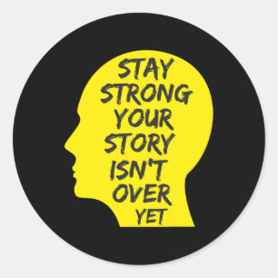 Pegatina Redonda Día de concientización para la prevención del suic