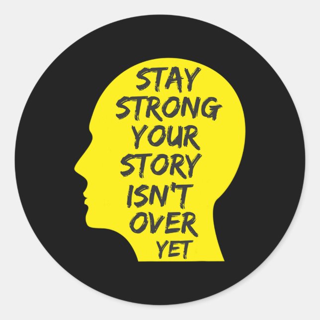 Pegatina Redonda Día de concientización para la prevención del suic (Anverso)