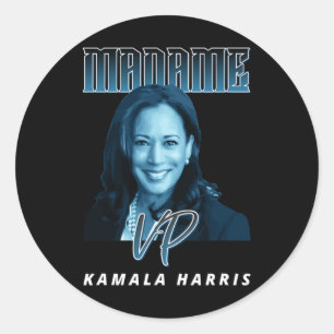 Pegatina Redonda Día de Inauguración Señora Vicepresidenta Kamala H