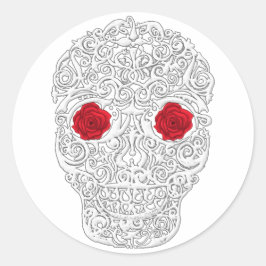 Pegatina Redonda Día de la Calavera Muerta