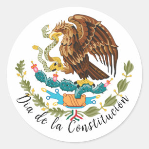 Pegatina Redonda Día de la Constitución (México)