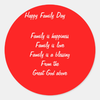 Pegatina Redonda Día de la Familia