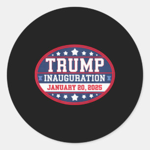 Pegatina Redonda Día de la Inauguración de Donald Trump 2025