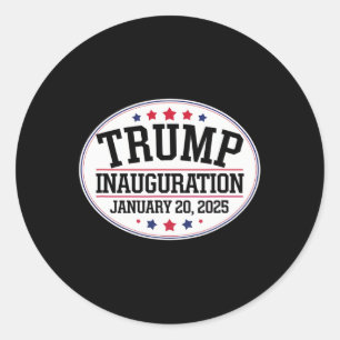 Pegatina Redonda Día de la Inauguración de Donald Trump 2025 1