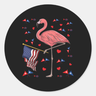 Pegatina Redonda Día de la Independencia de Estados Unidos 4 de jul