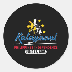 Pegatina Redonda Día de la Independencia de Filipinas en Kalayaan
