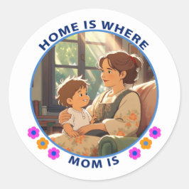 Pegatina Redonda Día de la madre