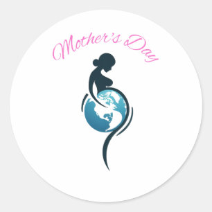 Pegatina Redonda Día de la Madre