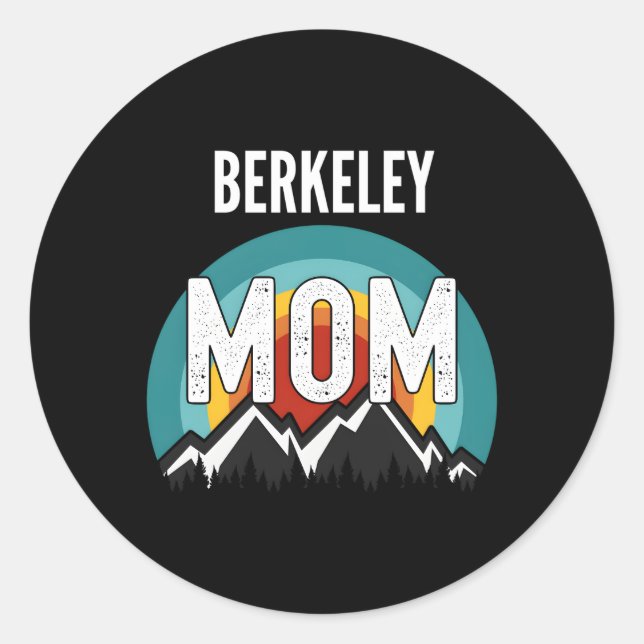 Pegatina Redonda Día de la Madre Berkeley Mom 2021 (Anverso)