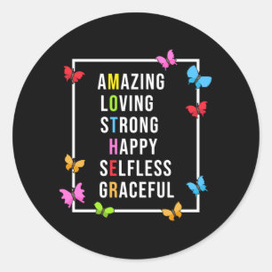 Pegatina Redonda Día de la madre madre madre madres madres mamá reg