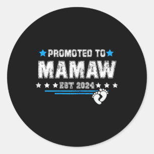 Pegatina Redonda Día De La Madre Mamá 2024 Promovida A Mamaw Est 20