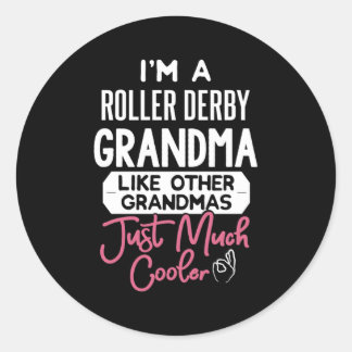Pegatina Redonda Día de la Madre Roller Derby Grandma