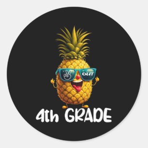 Pegatina Redonda Día de la Paz de 4º Grado Graduado Graduado Gradua