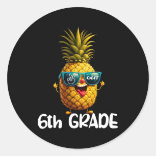 Pegatina Redonda Día de la Paz de 6º Grado Graduado Graduado Gradua