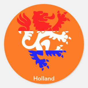 Pegatina Redonda Día de la Reina Holandesa