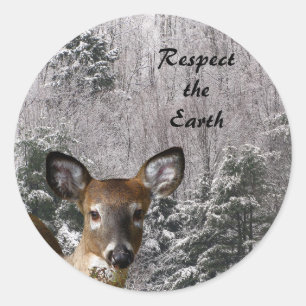 Pegatina Redonda Día de la Tierra de las Colinas Cervantes y Cervan