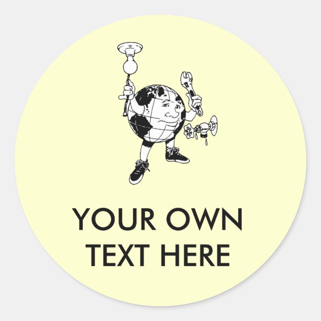 Pegatina Redonda DÍA DE LA TIERRA - energía de la reserva (Anverso)