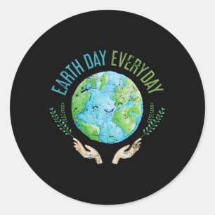 Pegatina Redonda Día de la Tierra Todos los Días de la Tierra 4
