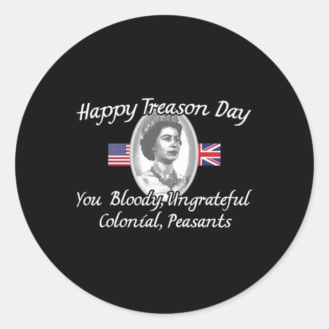 Pegatina Redonda Día de la Traición Rey Carlos Iii Gran Bretaña Gra (Anverso)