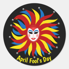 Pegatina Redonda Día de las bromas de April Fool's