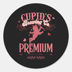 Pegatina Redonda Día De Las Pociones De Amor De Cupid