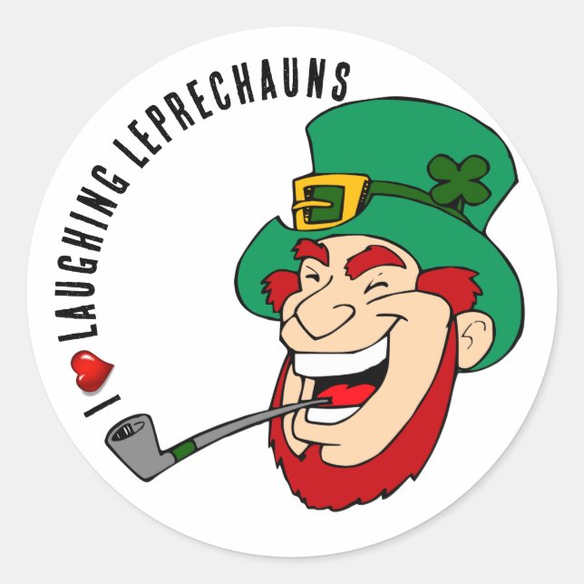 Pegatina Redonda Día de Leprechaun (Anverso)