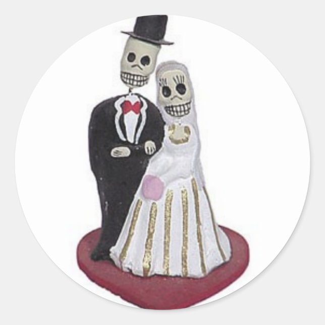 Pegatina Redonda Dia de los Muertos (Anverso)