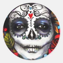 Pegatina Redonda Día de los Muertos