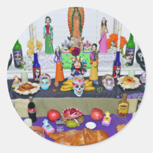 Pegatina Redonda Dia de los Muertos