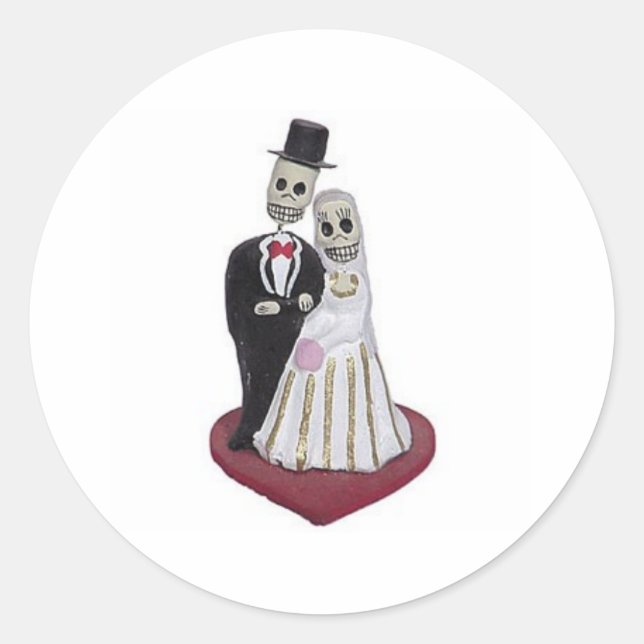 Pegatina Redonda Dia de los Muertos (Anverso)