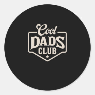 Pegatina Redonda Día de los Padres del Club de Guay Dads Retro Groo