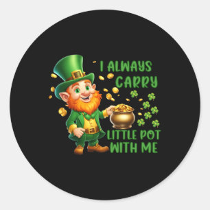 Pegatina Redonda Día de los Sta Patrones Verdes Irlandeses Siempre 