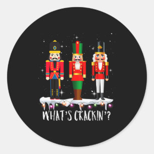Pegatina Redonda Día de Navidad divertido para la familia Whats Cra