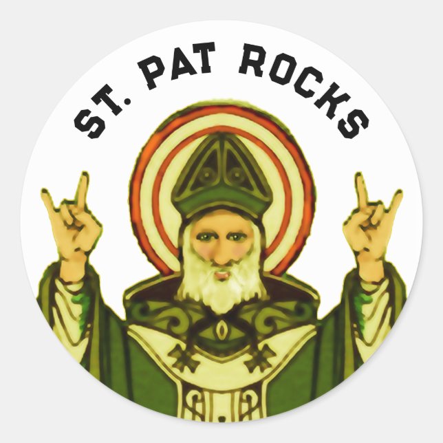 Pegatina Redonda Día de San Patricio (Anverso)