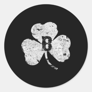 Pegatina Redonda Día de San Patricio Camiseta Boston Triste Trebol