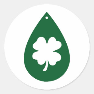 Pegatina Redonda Día de San Patricio - Celebración con suerte y est