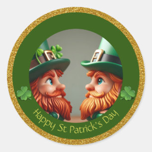 Pegatina Redonda Día de San Patricio en miniatura gracias RS04