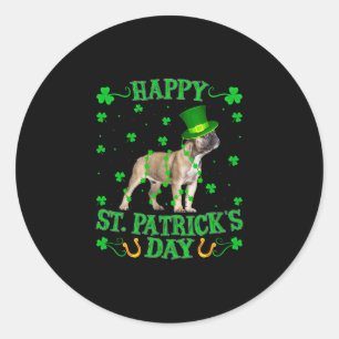 Pegatina Redonda Día de San Patricio, Gorra de Leprechaun