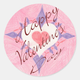 Pegatina Redonda Día de San Valentín