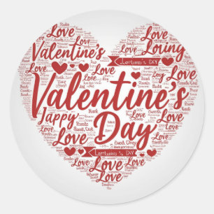 PEGATINA REDONDA DÍA DE SAN VALENTÍN